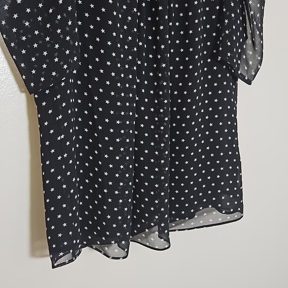 1901 Star Print Lightweight Blouse Sz Small - Picture 6 of 11